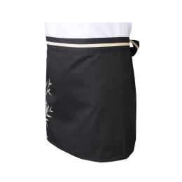 AP173  Custom-made short apron, design printed logo, back tie, order online apron, make apron supplier AP173  Custom-made short apron, design printed logo, back tie, order online apron, make apron supplier